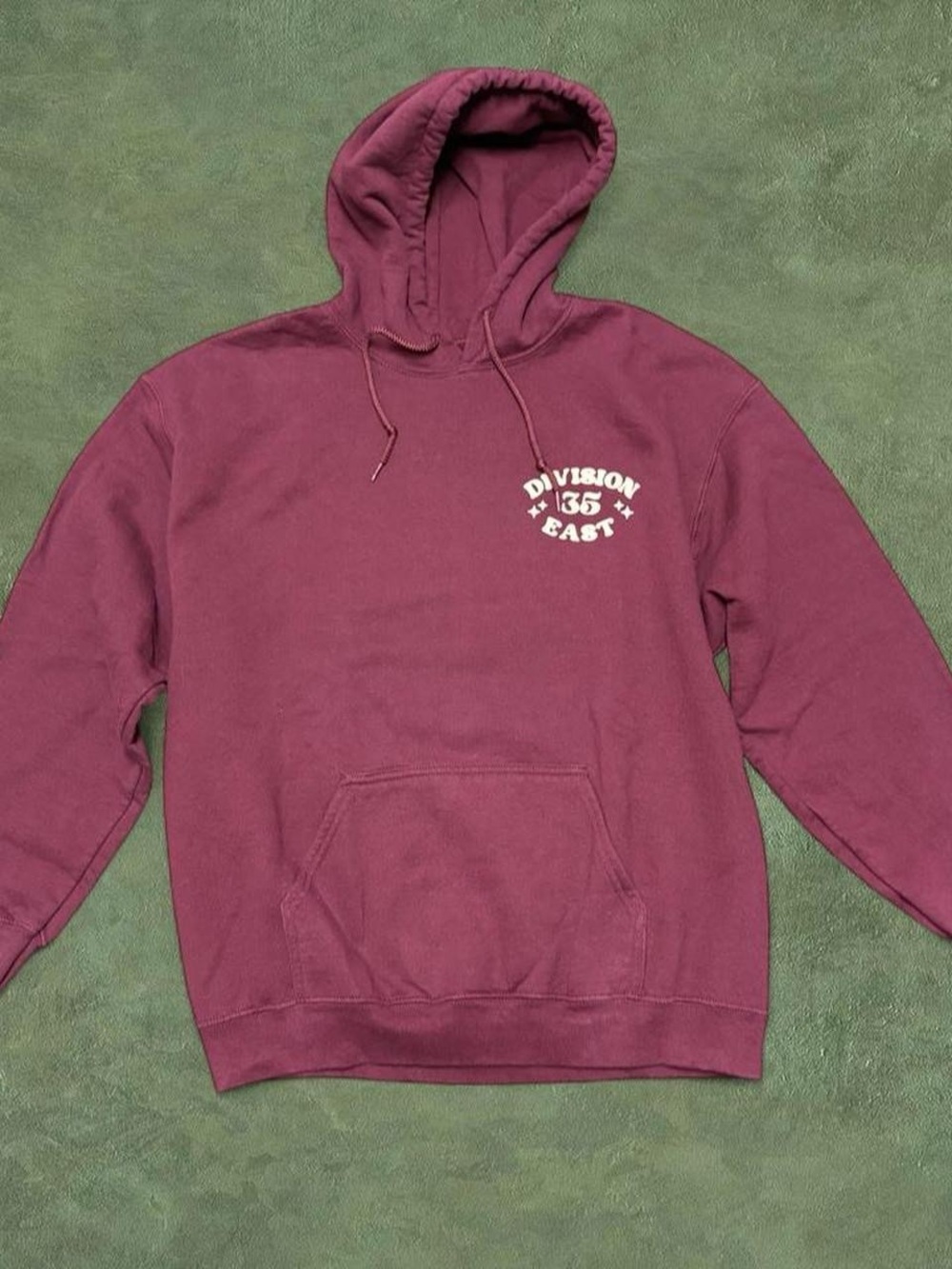 Division 135 East Maroon Hoodie Sweatshirt - Men's Casual Pullover